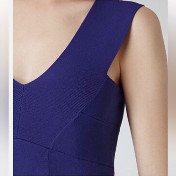 Reiss Womens Blue Archive Jamie Knitted V Neck Sleeveless A Line Dress Size 6 - Picture 2 of 16